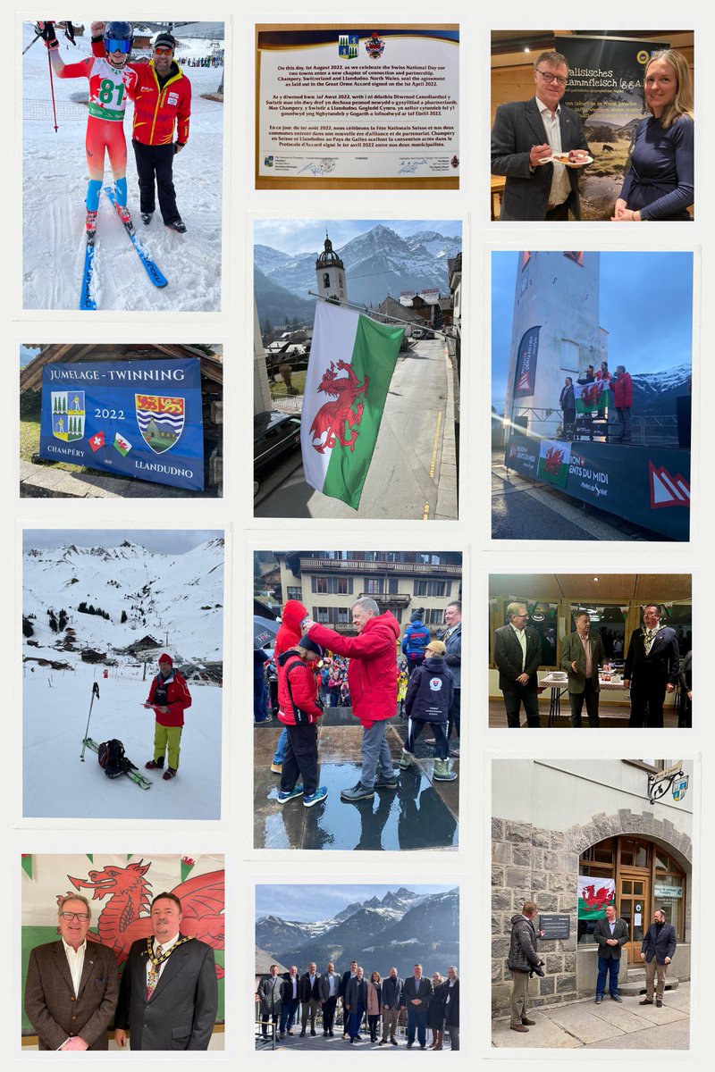 In the lead-up to St. David’s Day, we have been reflecting on the importance of Welsh-Swiss relations, embodied by events such as the Champéry-Llandudno twinning &amp; Welsh Ski Championships.

We look forward to further deepening 🏴󠁧󠁢󠁷󠁬󠁳󠁿-🇨🇭 sport, cultural &amp; trade links.

#GlobalStDavids