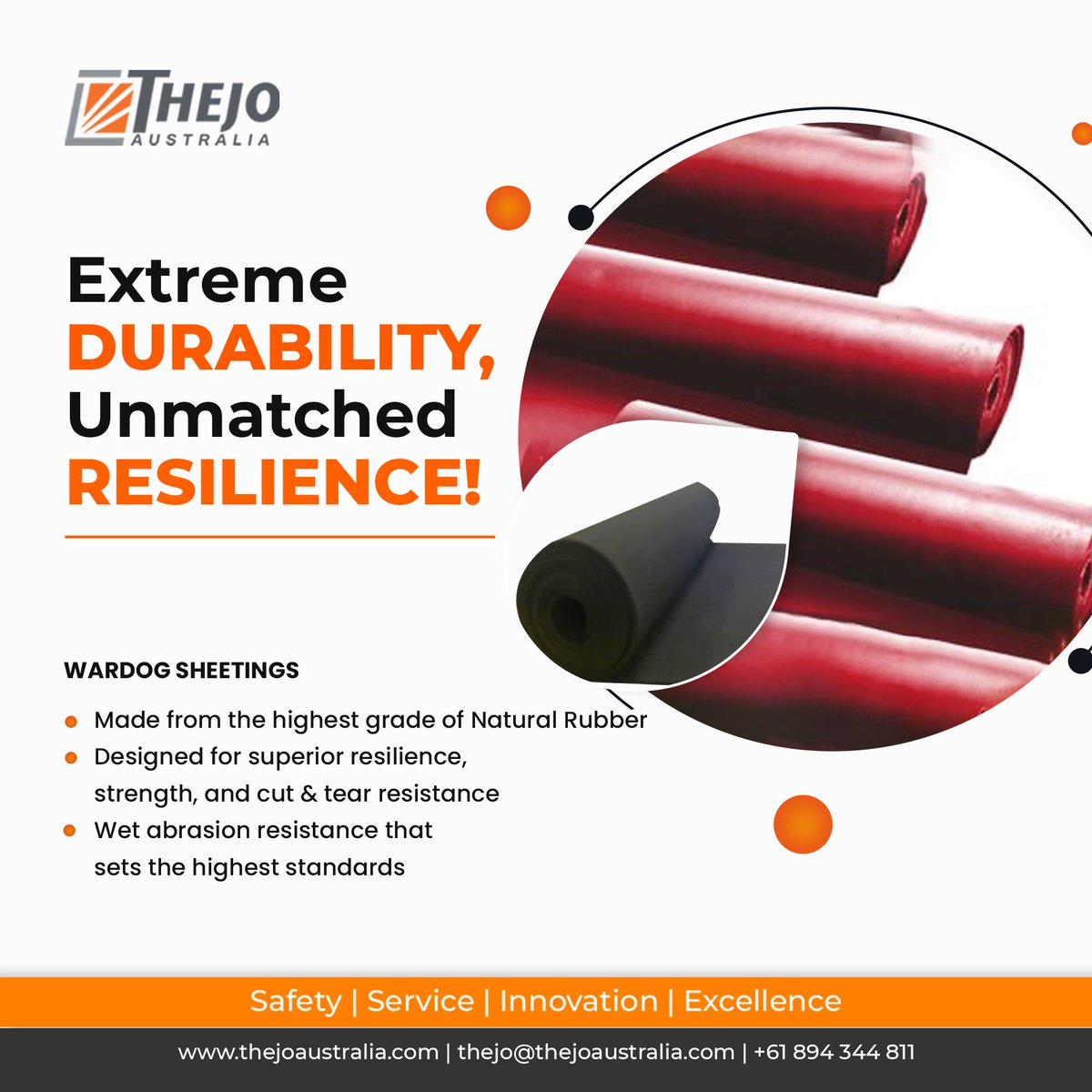 thejoaustralia's tweet photo. Empower your equipment with the unbeatable strength of WARDOG Sheeting! 🚀

🌎 https://t.co/TCzXw9jjBi
📨 thejo@thejoaustralia.com
☎ +61 8 9434 4811

#gratortrommel #thejoaustralia #coneyorcare #conveyorsystemaustralia #pulleylagging #conveyorcare #conveyorsystems https://t.co/6vNQoNa56l