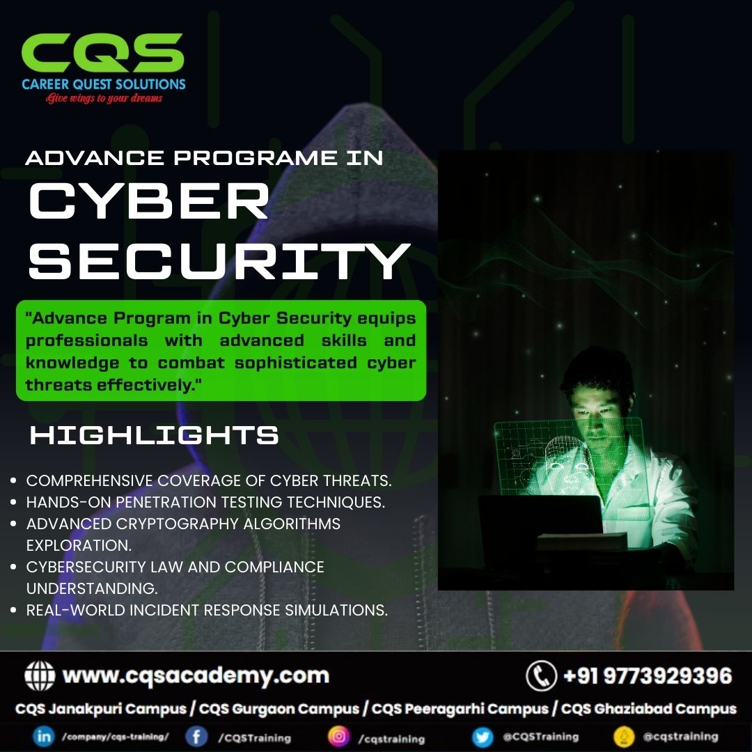 #CyberSecurity #CQS #StayProtected #AdvancedProgram #InfoSec #CyberDefense #DataProtection #TechEducation #InfoSecTraining #CyberSkills #DigitalSecurity #CyberAwareness #CyberProfessionals #SecureYourFuture #ITSecurity #CyberWarriors #LearnCyber #SecureTech #CyberResilience