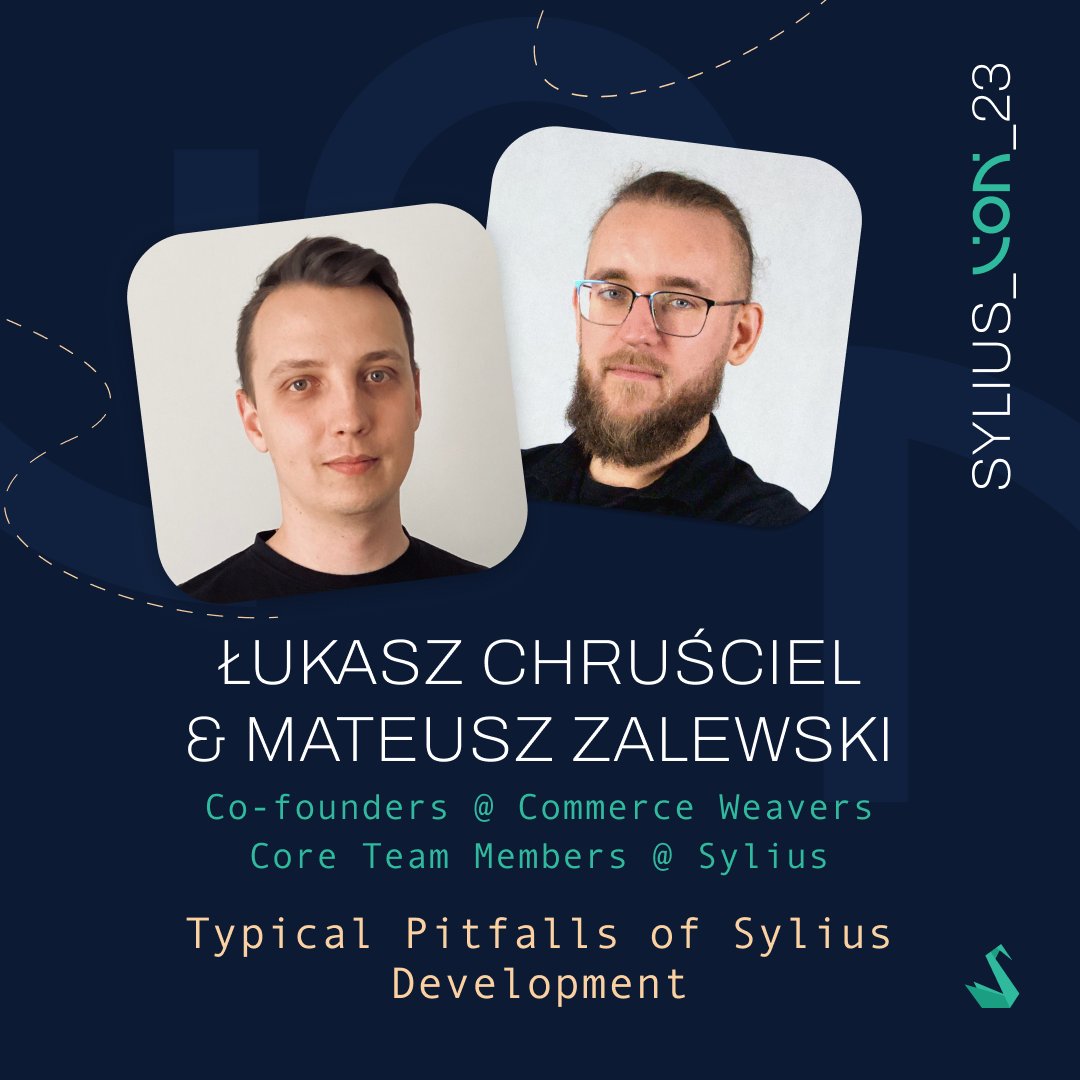 Łukasz Chruściel (@lukaszchrusciel) and Mateusz Zalewski (@mpzalewski), our veteran Core Team members from @CommerceWeavers, led an insightful presentation titled “Typical Pitfalls of Sylius Development” at SyliusCon. 🧵1/3