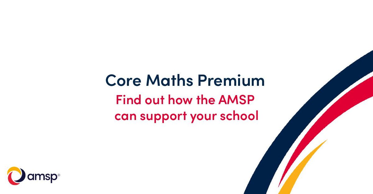 The Core Maths Premium was announced on 13 Feb. A new update confirms that the funding applies to the first year of the CM qualification buff.ly/49PzZe1

Here at the AMSP, we can support and advise you on how to introduce and grow your CM provision amsp.org.uk