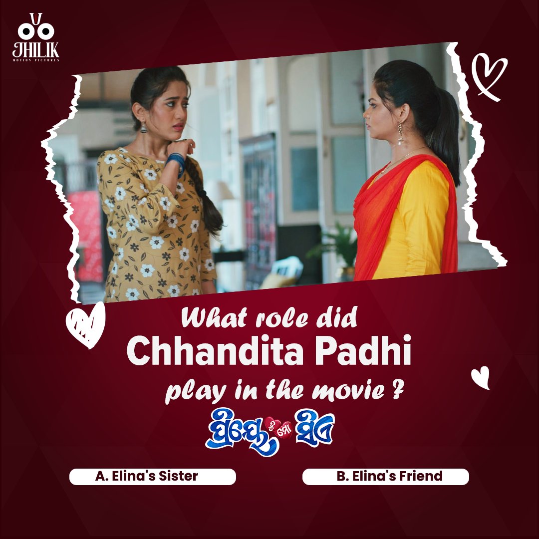 What do you thinking ? Tell us in the comment section below 
#PriyeTuMoSiye #odiamovie #odiafilm #elinasamantaray #chhanditapadhi #jhilikmotionpictures