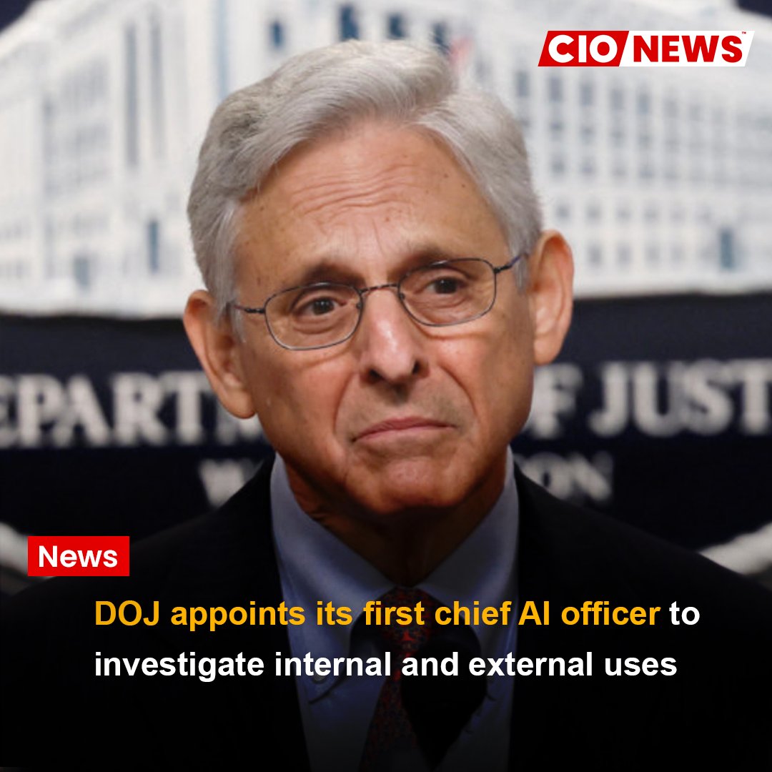 Department of Justice appoints its first chief AI officer to investigate internal and external uses
To know more about it read our full article here:

cionews.co.in/doj-appoints-i…
.
#cionews #newsoftheday #newsdesk #trendingnews #dailynews #DOJAIOfficer #AIInvestigation #AIInJustice