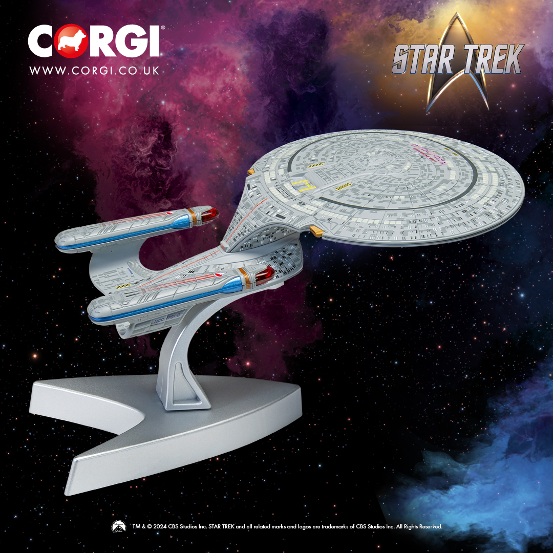 CORGI is delighted to return to the Final Frontier with our relaunched Star Trek ships collection, available now! CC96611 U.S.S. Enterprise NCC-1701-D, featuring updated decoration, a new display stand and in-universe packaging! uk.corgi.co.uk/products/star-…