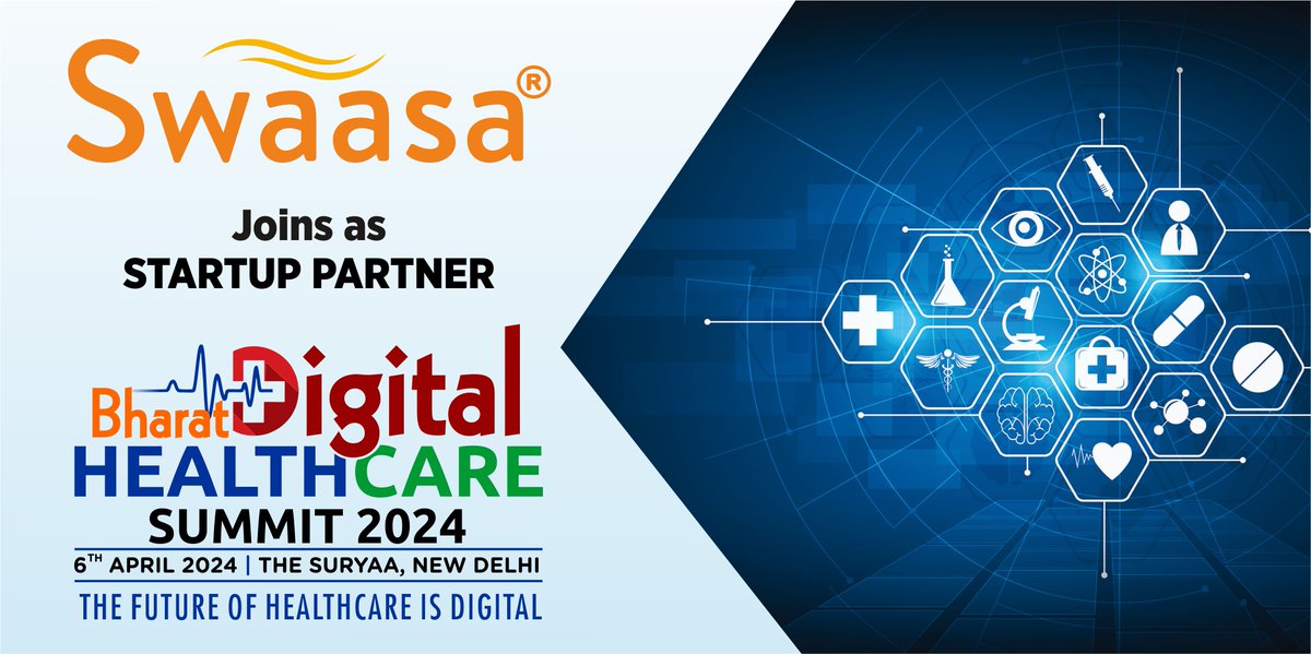 be_exhibitions's tweet image. 📢
We welcome on board #Swaasa®BySalcitTechnologies as #STARTUPPARTNER for the upcoming #BharatDigitalHealthCareSummit2024 on April 6, 2024 at Hotel Suryaa, New Delhi.

💉 💊 🏥 👩‍⚕️ 👨‍⚕️ ➕

#BDHS2024 | #HealthcareAccess | #DigitalTransformation |