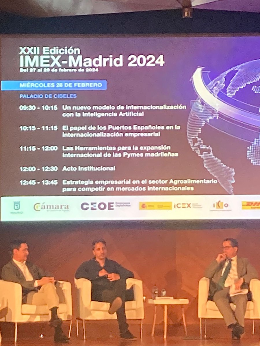 🆕Hoy, asistimos a la XXII Edición de IMEX-Madrid 2024, evento especializado para el impulso de negocios internacionales y comercio exterior 🌏

✅Una excelente oportunidad para buscar sinergias y potenciar el negocio exterior de las empresas mayoristas de frescos de Mercamadrid