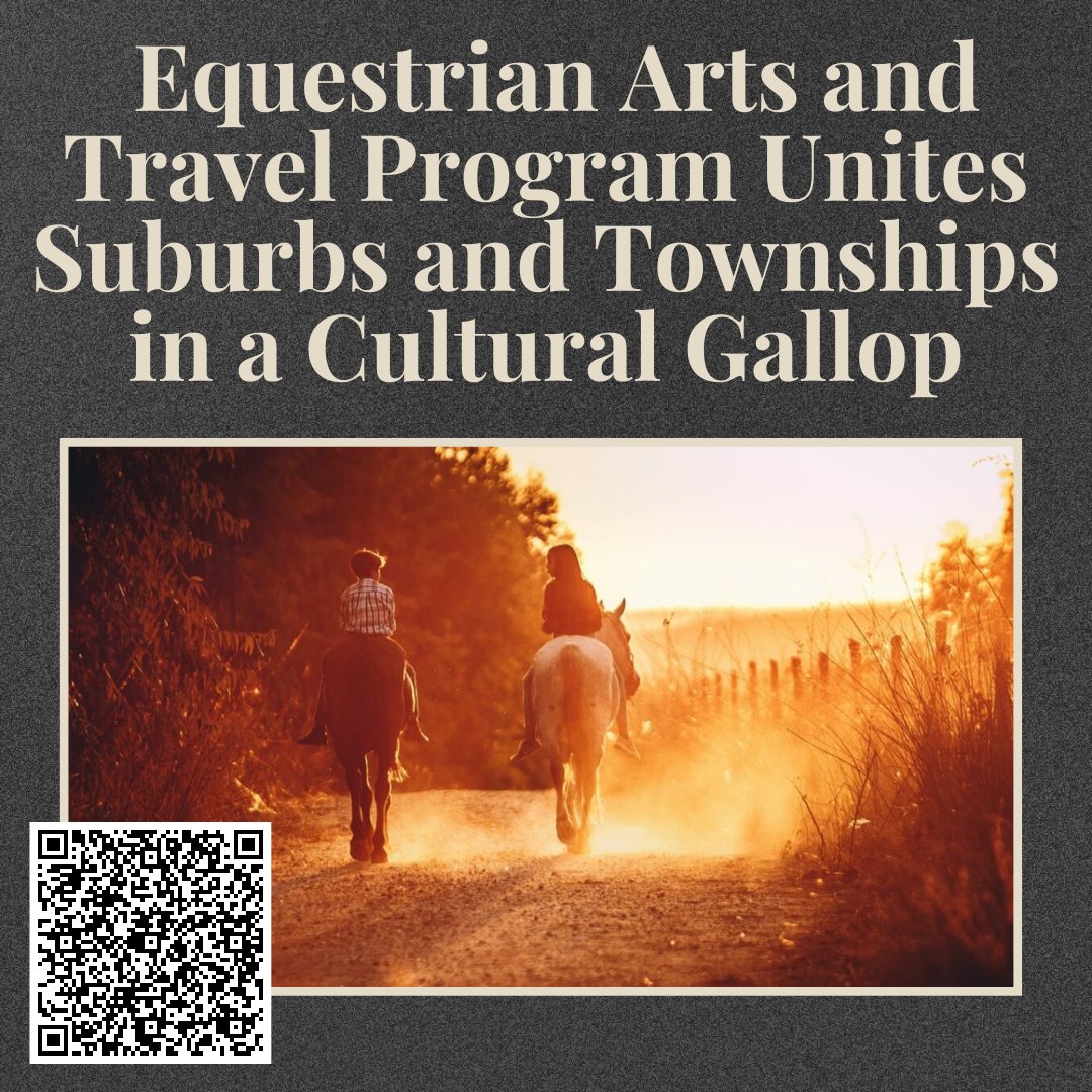 Our cultural gallop program which allows both arts and equestrian enthusiasts to explore townships and engaging with communities all on horseback. Scan the QR code for more! @visitjoburg @visitgauteng @visitsouthafrica #MabonengTownshipArtsExperience#ArtVenturousConference