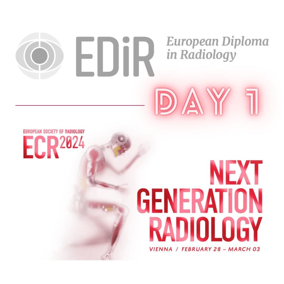 #ECR2024 has officially kicked off today! 🎉 Check out all the EDiR sessions by visiting buff.ly/3OXvm9Z Don't. miss today the #Neuroradiology Tackle Twisted Cases session at 11:30h at the Open Forum Trainees. You can win an educational package to prepare for the#EDiR💡