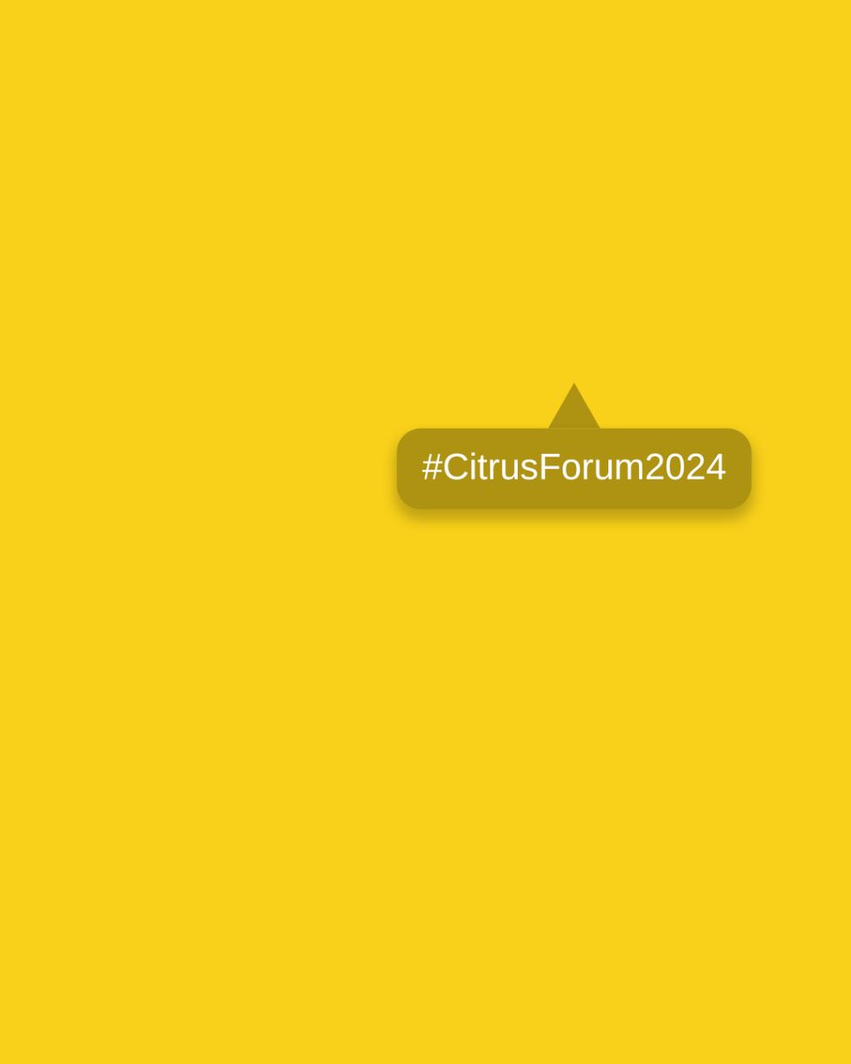CONECTA 🔸 APRENDE 🔸 EXPERIMENTA 

Save the date 👉 28, 29 y 30 de mayo 📍Valencia. 

📲 citrusforum.es

#CITRUSFORUM2024 🍋🍊