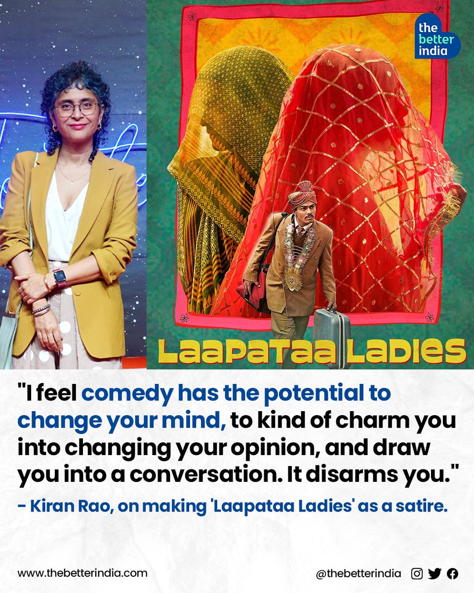 After a hiatus of 12 years, #KiranRao is back with #LaapataaLadies. 

#QuirkySocialDrama #WomensRights #Independence #Empowerment #Education #Bollywood #SocialIssues #FilmMaking #WomenInCinema