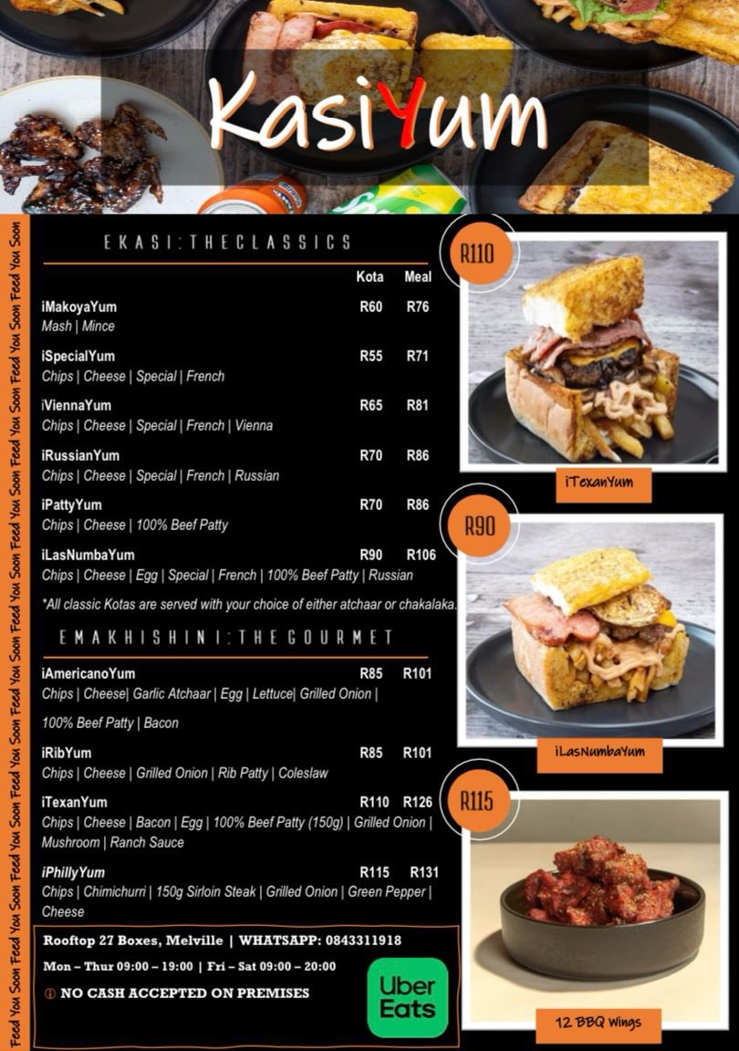 KasiYum_'s tweet photo. Sho Magenge! New menu alert! Still your go to destination for the best Spykos in the world! Check out https://t.co/gFGDpUh4L2 for updates and promotions. #FeedYouSoon https://t.co/GApxORJbfy