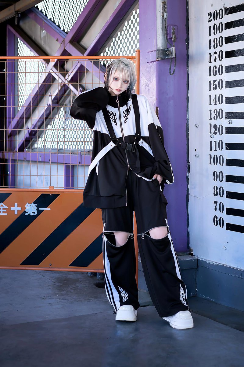 APPAREL]/リッスンフレーバー/堕天使の肋骨シャツ TWO-TONE (F