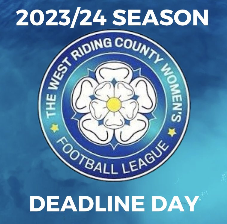 Today is the WRCWFL Deadline Day! 
Please make sure any player transfers or registrations are submitted today as this is the last date this can be done for the current season!