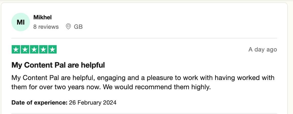 🏆 We've worked with some of our clients for years - and their reviews show just how serious we are about writing!
We absolutely love reading testimonials like this - it makes the hard work that much sweeter 🍯