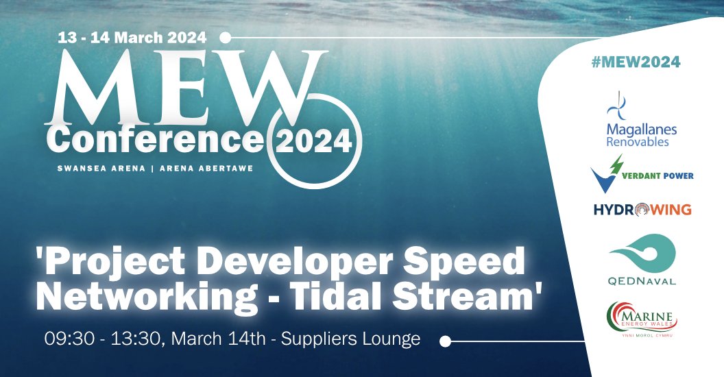 Our 'Developer Speed Networking' sessions will create the space for suppliers to meet and connect with the teams behind some of Wales’ upcoming tidal stream and FLOW projects🌊 Join us at #MEW2024! Ticket sales close in just a few days 🎟️: marineenergywales.co.uk/mew2024/