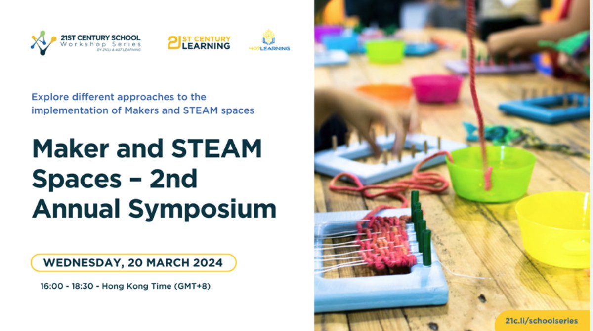 21cli's tweet photo. Join @CorinneTakara @stevekatz @educ8torsarah @A_Tadmori @ourmanintheshed @GesherSchool @WillettJamie @HendrickseEDU @markerspaces @MrQArtTech @jamie_stark @nikkistrecker @staffination @joyceclp
to explore maker spaces around the world
https://t.co/zGFSHMwQAs https://t.co/N4uUSVrB1q