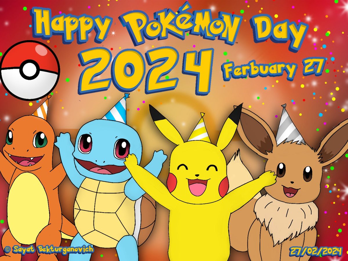 Happy Pokémon Day (2024)

#pokemon #pokemonfanart #pokemonday #pokemonday2024 #pikachu #eevee #charmander #squirtle #fanart #drawing #digital #digitalart #digitalartist #art #artist #artwork #myart #myartist #pokemonanime #anime #nintendo #anniversary #anniversaryart #pokeversary