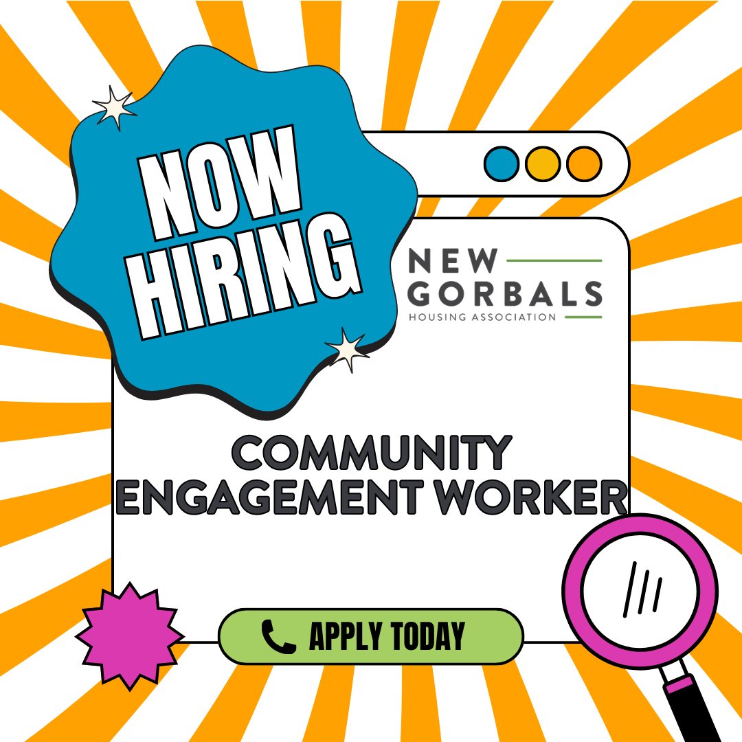 Could you be our next Community Engagement Worker?

Do you have an excellent track record in community development and experience working with local people, voluntary organisations and public agencies?

We'd love to hear from you!
Apply here:
bit.ly/NGHAvacancies 
#nowhiring