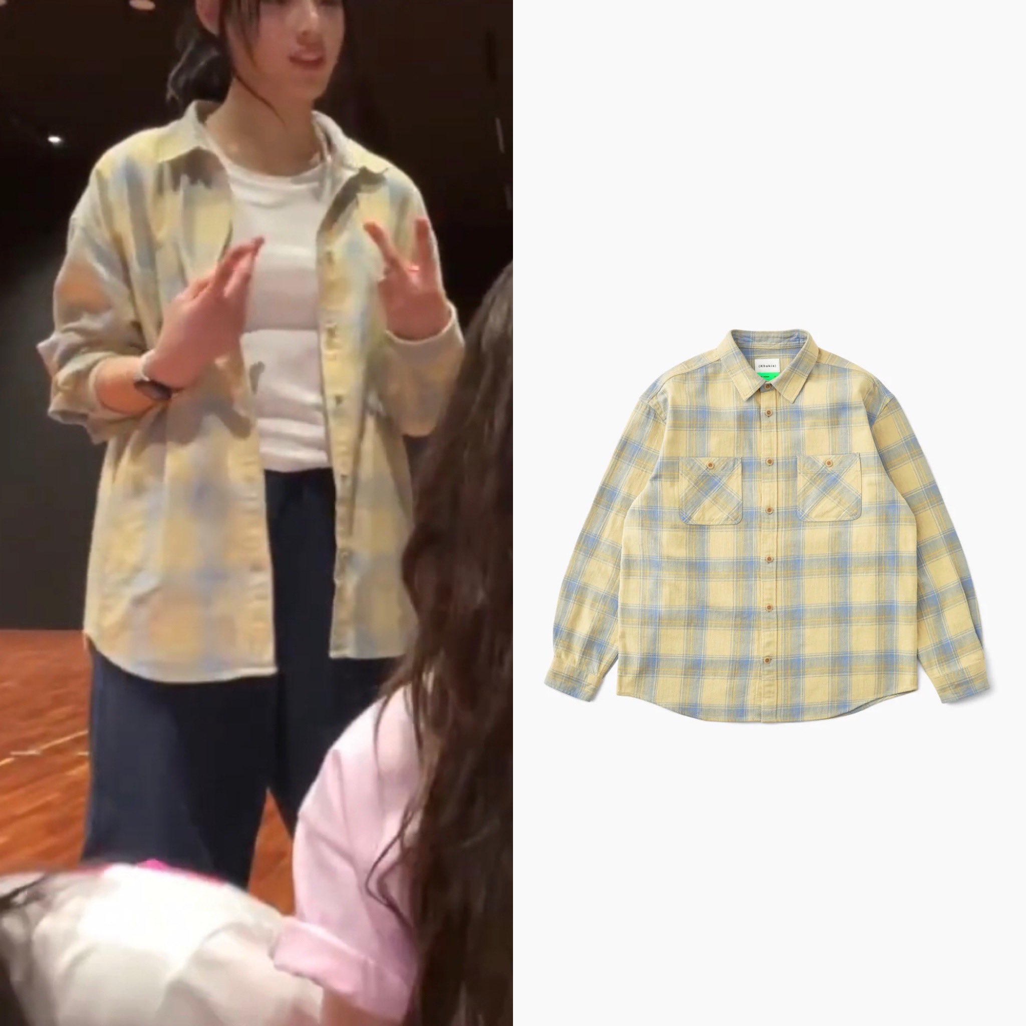 希少 NewJeansヘリン着用 Loose Fit Plaid Shirt