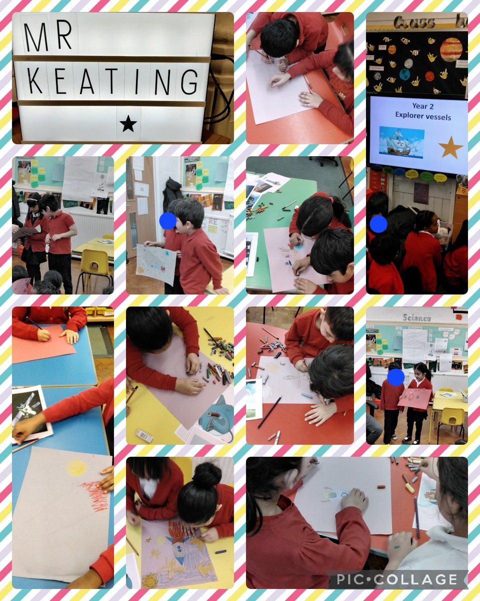 2S have been busy with Mr. Keating this morning designing their explorer vessels. #year2 #artistinresidence