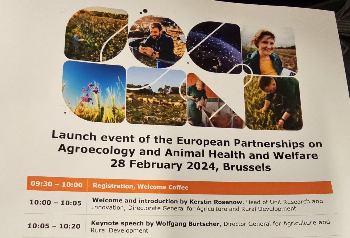 Today I am in Brussels attending the Launch of the European Partnership on Agroecology, initiated by DG Agri to maximise the contribution of research to policymaking & enable the sustainability transition.
#AgriResearch
