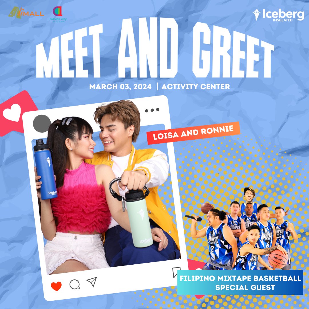 Do you want to meet Loisa Andalio and Ronnie Alonte? 👀 The long wait is over, Mga Ka-Icebhies! Iceberg Insulated Meet and Greet mechanics are finally out! 💙 Read the mechanics here: facebook.com/photo/?fbid=78… 📍Iceberg, Ground Floor, Ali Mall #CityOfFirsts #AranetaCity