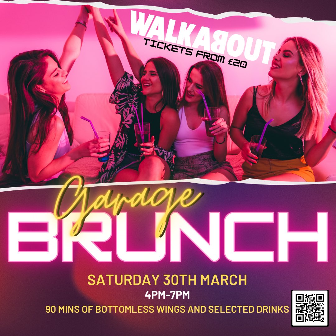 Corbizzle_'s tweet photo. Early Tickets available for the Garage Brunch at Walkabout Watford available now! 
Fire Eater and special act TBC

>>> https://t.co/86bQmkoMdh <<< https://t.co/9Sd7tosfBY