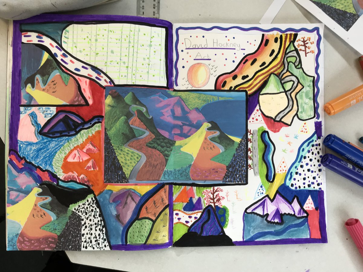 GomersalArt's tweet image. Year6 are researching local significant artist, #DavidHockney. They have looked at the different landscapes he has created,this will inspire their own work over the coming weeks. @SaltsMill @Artsmarkaward @NSEAD1 @theartcriminal @accessart @PaulCarneyArts @AnneQuinton #primaryart