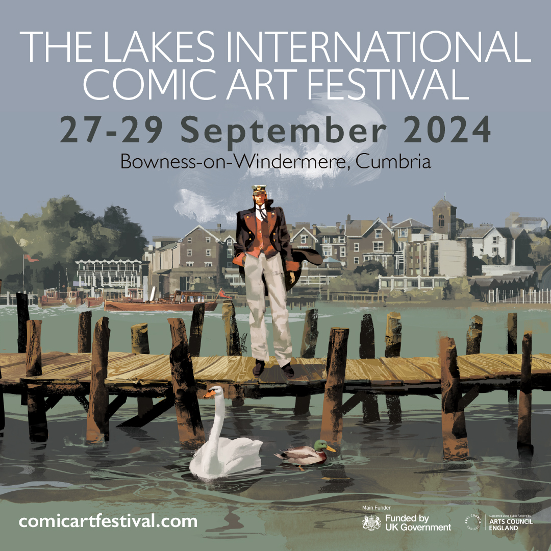 Early Bird 'Weekend Passes' for this year's Lakes International Comic Art Festival in Bowness-on-Windermere are on sale now, full price just £15.00, Concessions £10.00. Don't miss the chance to book early! Book here via TryBooking: trybooking.com/uk/events/land…