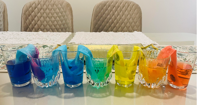 The beautiful winning Year 3 entry to our LGBT+ History Month 'Science Rainbow' Competition.