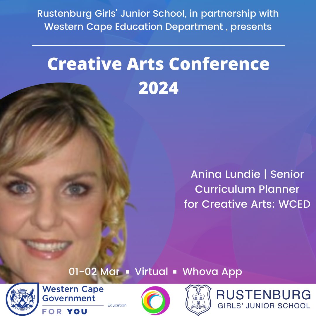 Just 2⃣days to go until South Africa’s largest conference on Creative Arts Education!

The two-day virtual event will include keynote speakers, workshops, exhibitions and so much more to invigorate creative arts teaching in your school and classroom. Visit creativeartsconference.co.za