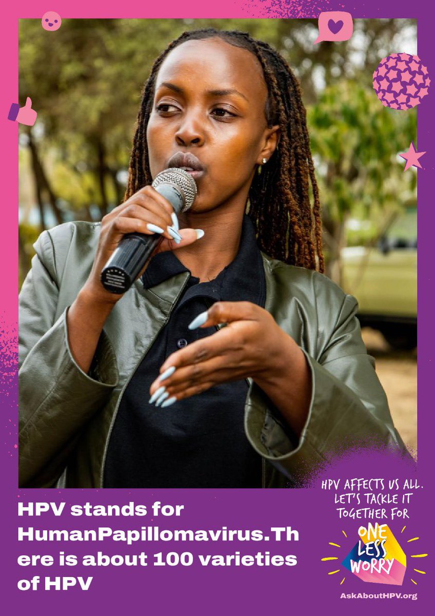 HPV is transmitted through skin to skin and sexual contact.Most HPV infections go away on their own and do not have symptoms.The strains of HPV that are known to cause cancer are HPV strain 16 and 18.
#onelessworry
#askabouthpv
@HPV_VPH 
@IPVSociety 
@KILELEHealthKE