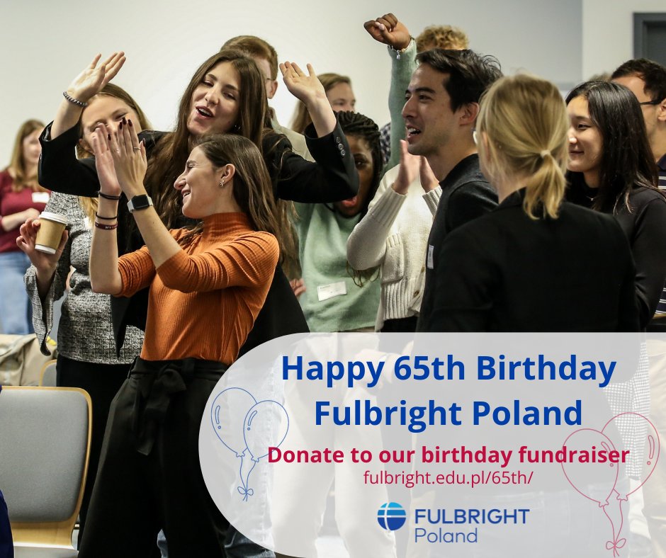 🎉 This year Fulbright Poland turns 65! Support our work by contributing to our birthday fundraiser: fulbright.edu.pl/65th/ Thank you!