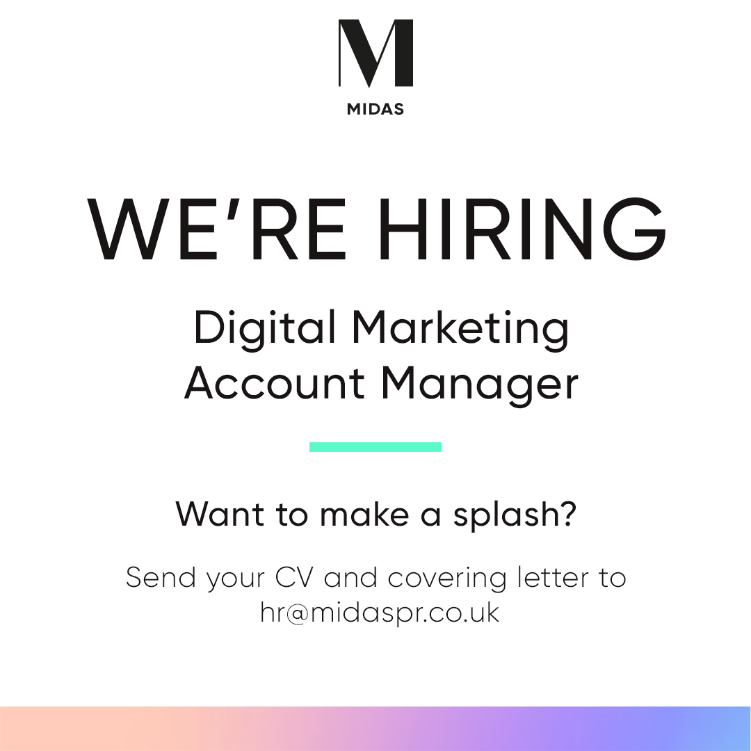 midascampaigns's tweet image. We are #hiring for a Digital Marketing Manager! We are looking for a creative, social media savvy digital marketer, with a flair for design &amp;amp; creating memorable, visually striking consumer-facing campaigns. 

Find out more about the job/apply now: midaspr.co.uk/vacancies/digi…