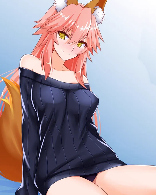 【再掲】縦セタ特異点⑮良妻賢母玉藻ちゃん。見えてますよ!#FGO 