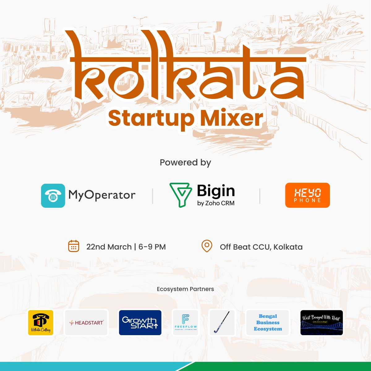 MyOperator (@myoperator) on Twitter photo Join us on March 22nd at the Kolkata Startup Mixer in the city of joy! 🚀 Register now: lu.ma/kolkatastartup…
Get ready to mix, mingle, and build new connections at the Kolkata Startup Mixer, brought to you by the folks at <a href="/MyOperator/">MyOperator</a>, @HeyoPhone and <a href="/Bigin/">Bigin by Zoho CRM</a>!
See you there! 👋 Join us on March 22nd at the Kolkata Startup Mixer in the city of joy! 🚀 Register now: lu.ma/kolkatastartup…
Get ready to mix, mingle, and build new connections at the Kolkata Startup Mixer, brought to you by the folks at <a href="/MyOperator/">MyOperator</a>, @HeyoPhone and <a href="/Bigin/">Bigin by Zoho CRM</a>!
See you there! 👋
