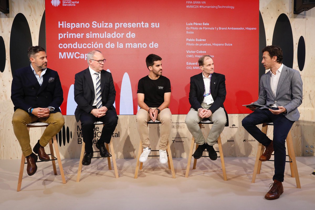 🔝 Momento para la mesa redonda moderada por <a href="/piposerrano/">Pipo Serrano</a> con:

👉🏻 <a href="/Victor_CobosMC/">Victor Cobos</a>,  CMO <a href="/HispanoSuizaCar/">Hispano Suiza</a>
👉🏻 Luís Pérez Sala – Former Formula 1 Driver y embajador de Hispano-Suiza
👉🏻 @Pablo_Suarez05, piloto 
👉🏻 <a href="/EduardMartinLi/">Eduard Martin</a>, CIO de MWCapital