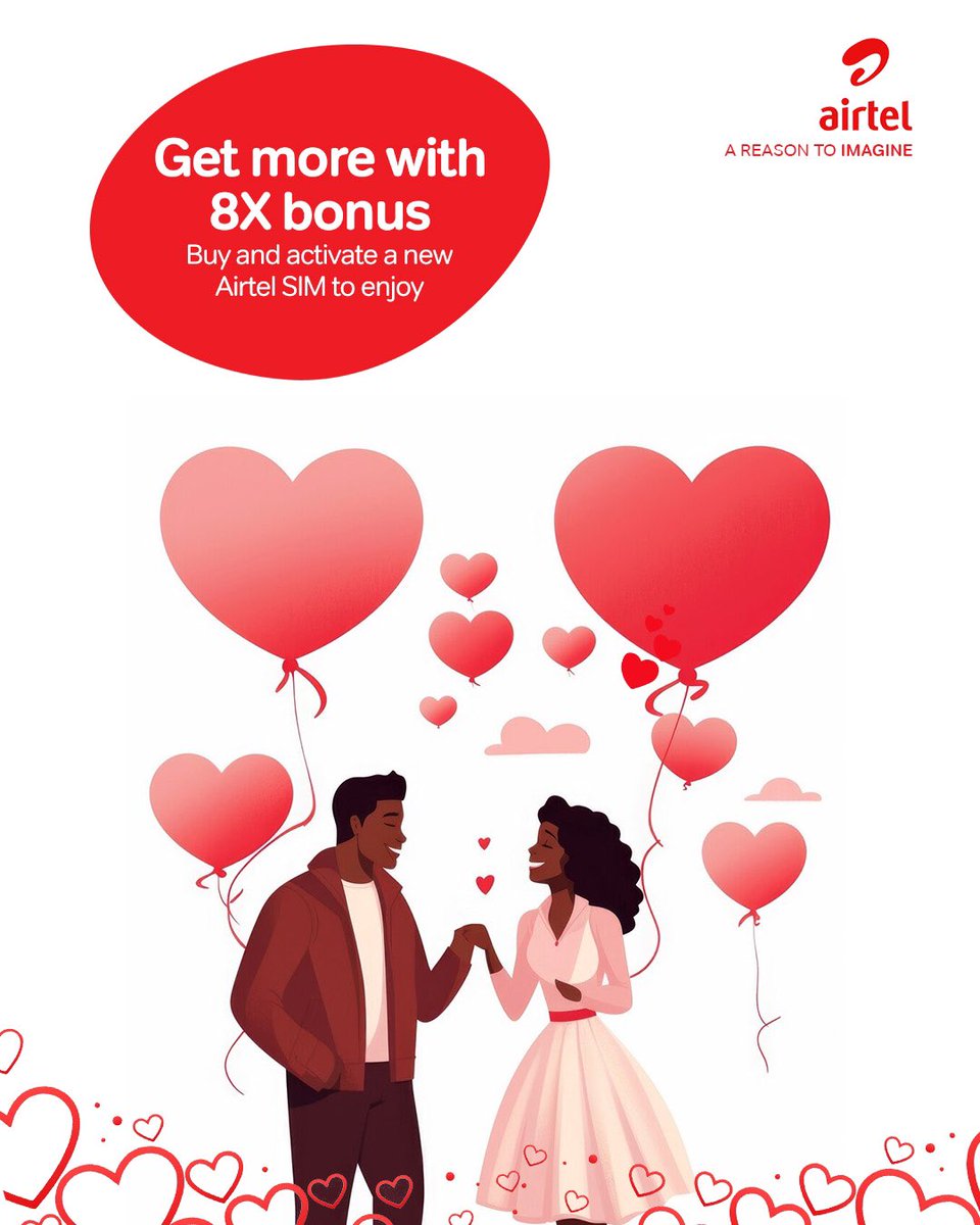 Catching up with your favorite people hits different when there’s more than enough airtime and data available 🤪. Buy and activate a new Airtel SIM to enjoy 8x airtime and data bonus. #Ovajara #AReasonToImagine