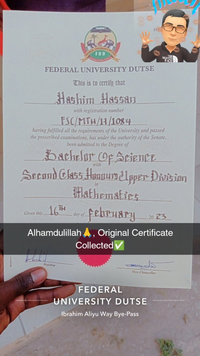 Hassan_Hashim_'s tweet image. Alhamdulillah robbil alamin🙏
If you come across this tweet, Please pray for me🙏

@FUDJigawaNG @FudMssn @FUD_Parrot @fudhub_ @FUD