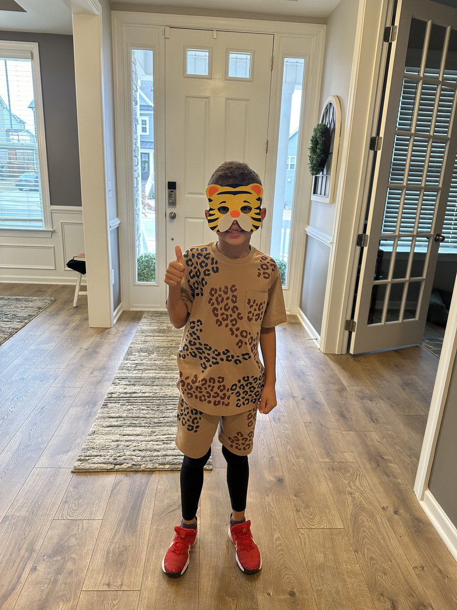 Michelle Tucker (@mltucker78) on Twitter photo Me: “Hey Oliver, wanna be a 🦖 for animal day at <a href="/BanksRoadES/">Banks Road Elementary School</a>? I know how much you love dinosaurs.”
(And we already have plenty of gear!)
Him: “Yeah, but dinosaurs are dead. I want a living animal…a cheetah.” 🐆
(🤪 sighs and takes out cricut.) #cheetah #cricut #spiritweek Me: “Hey Oliver, wanna be a 🦖 for animal day at <a href="/BanksRoadES/">Banks Road Elementary School</a>? I know how much you love dinosaurs.”
(And we already have plenty of gear!)
Him: “Yeah, but dinosaurs are dead. I want a living animal…a cheetah.” 🐆
(🤪 sighs and takes out cricut.) #cheetah #cricut #spiritweek