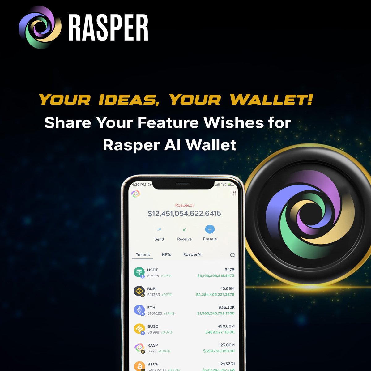🚀 Your Ideas, Your Wallet! 🌐

We're gearing up for new heights! 💼 Share the features you'd love to see in Rasper AI Wallet. Your input matters! 💡✨

Visit rasper.ai/contact and let us know your suggestions.
#RasperAIFeatures #CryptoInnovation #RasperAI