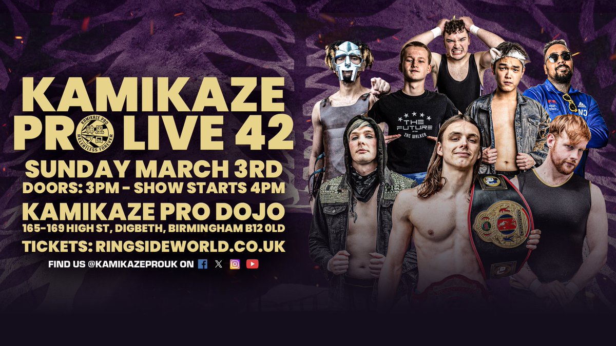 KamikazeProUK's tweet photo. The final match for #KPLive42 to be announced tonight at 8PM 

T1CKETS: https://t.co/zoi6fkt05t https://t.co/5xQHj4N73O