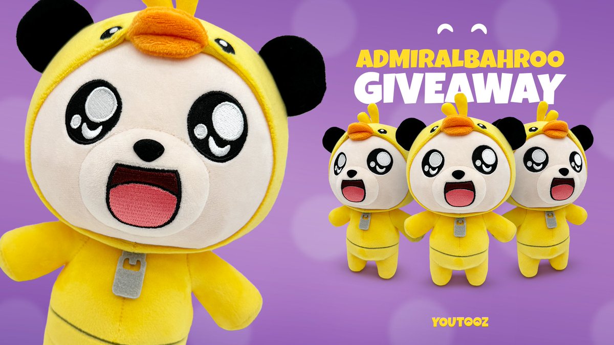 AdmiralBahroo's tweet image. Its coming sooner than you think! The Admiral Bahroo rooDuck Plushie will be here TOMORROW! (Feb 29th)

RT + Follow @youtooz for a chance to win a free duck of your own!