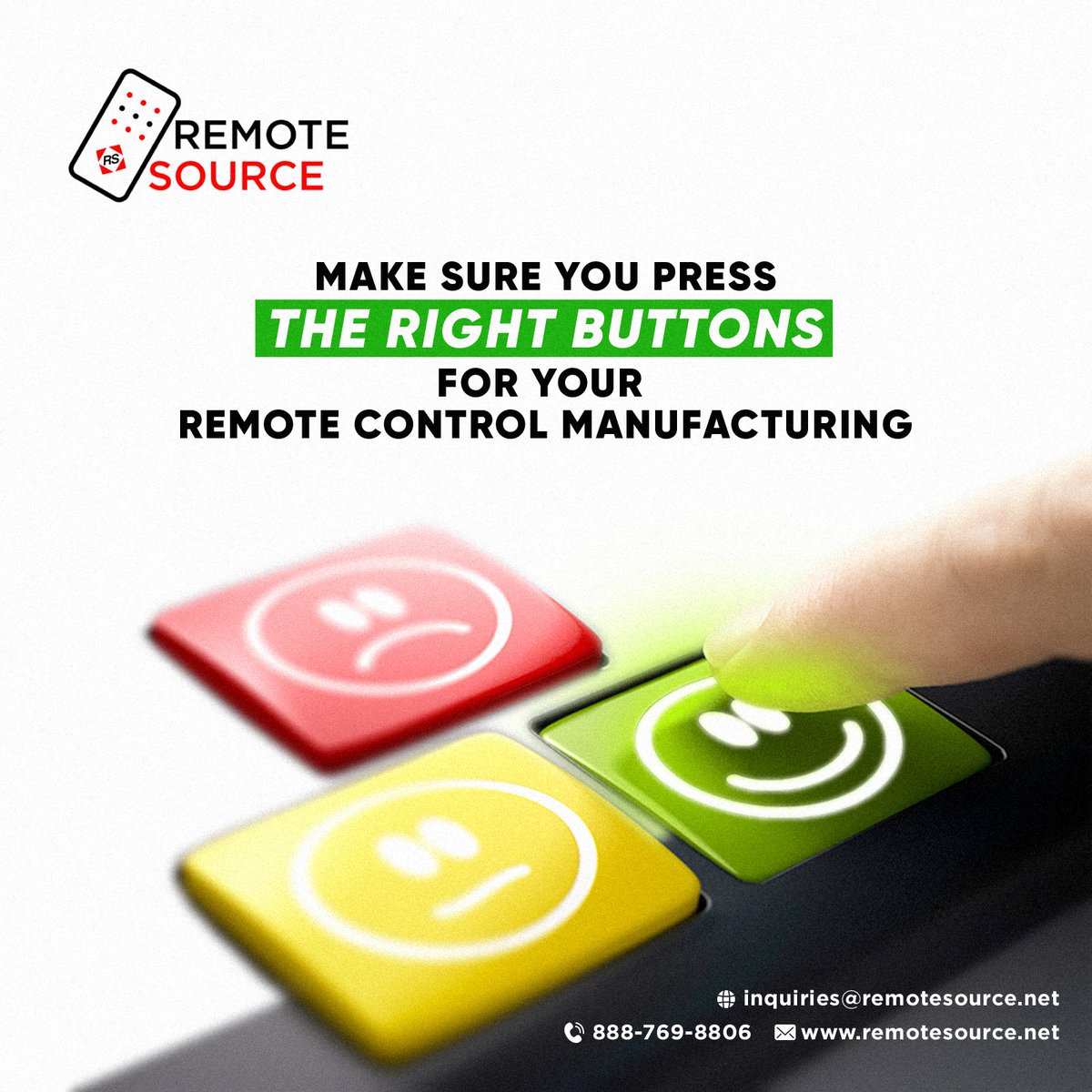 Remote_Source's tweet image. Custom Remote Controls engineered to solve any problem! Perfect for hotels, hospitals and entertainment venues. #b2b #hospitality #HospitalityTech #customelectronics #innovativehospitality
Discover the RemoteSource.net difference in cost and deliverability today!