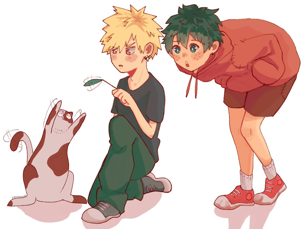 Them and their kitten Shoto 🗣️😧

#bakudeku #izukumidoriya #bakugoukatsuki #todorokishoto #mha #BNHA #fanart