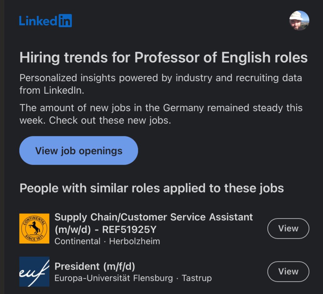 Don't ever change, LinkedIn.