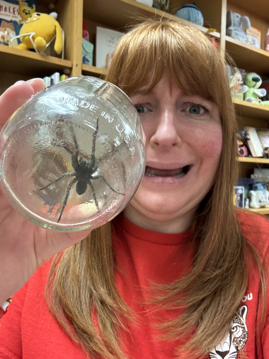 Stefanie Riddile (@mrsriddilereads) on Twitter photo We had a visitor in the library this morning, a VERY large wolf spider! Ms. Martinez’s class named him Aragog and he will enjoy the rest of his days OUTSIDE. We had a visitor in the library this morning, a VERY large wolf spider! Ms. Martinez’s class named him Aragog and he will enjoy the rest of his days OUTSIDE.