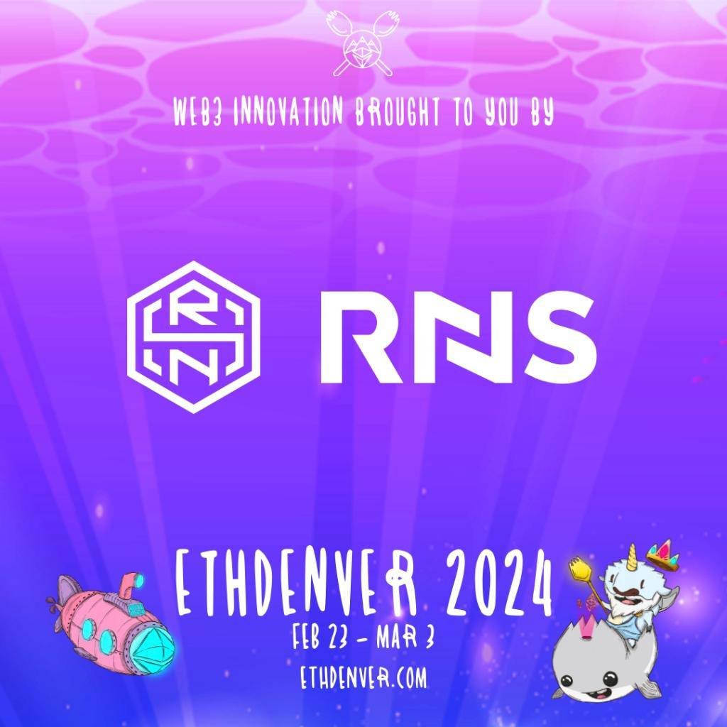 RNS.ID @EthereumDenver at Booth #504 from 2/29-3/3 Two more speaking events on 3/1: @ethsign & @thenetworkstate Join us today: rns.id #ETHDenver2024