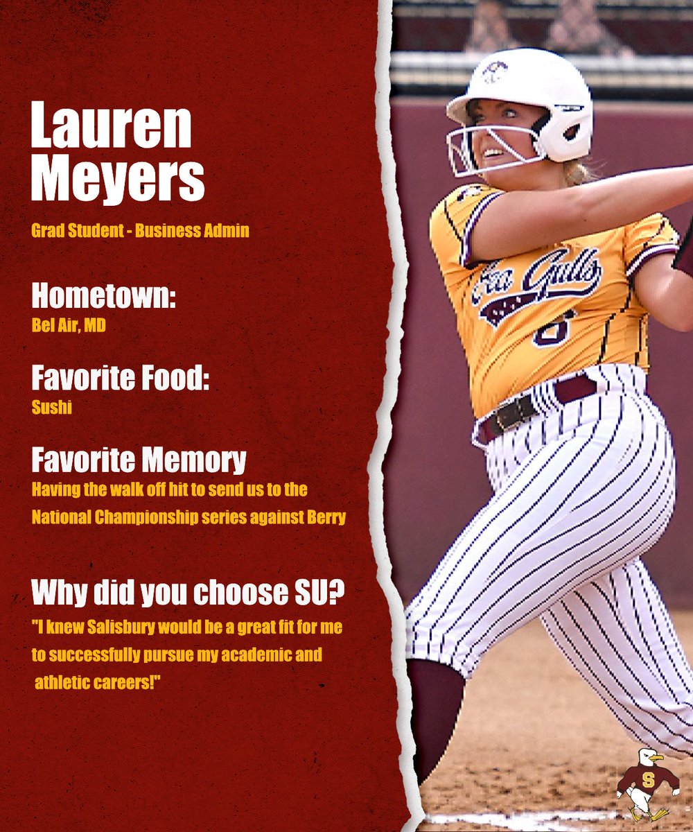SalisburySB's tweet photo. Rounding out our GTK our Gulls series, we have grad student, Lauren! So grateful to have her one extra year! https://t.co/WLREqcFPBb