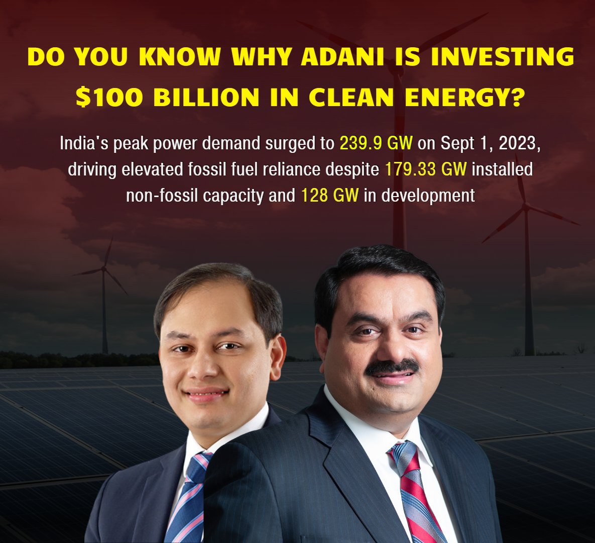 yamini96_'s tweet image. When it comes to fighting climate change, we are being commanded by not just the US and Europe, but even China. 

#Adani’s $100 Billion #GreenVision will take India to the top where we can command what the world should do about climate change and how to fight it.